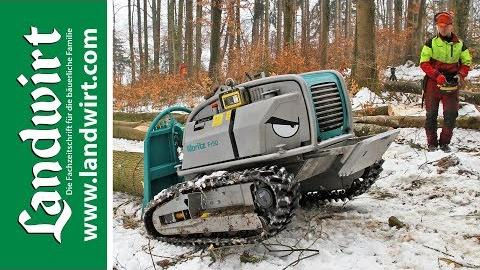 Pfanzelt Fällraupe Moritz im Einsatz